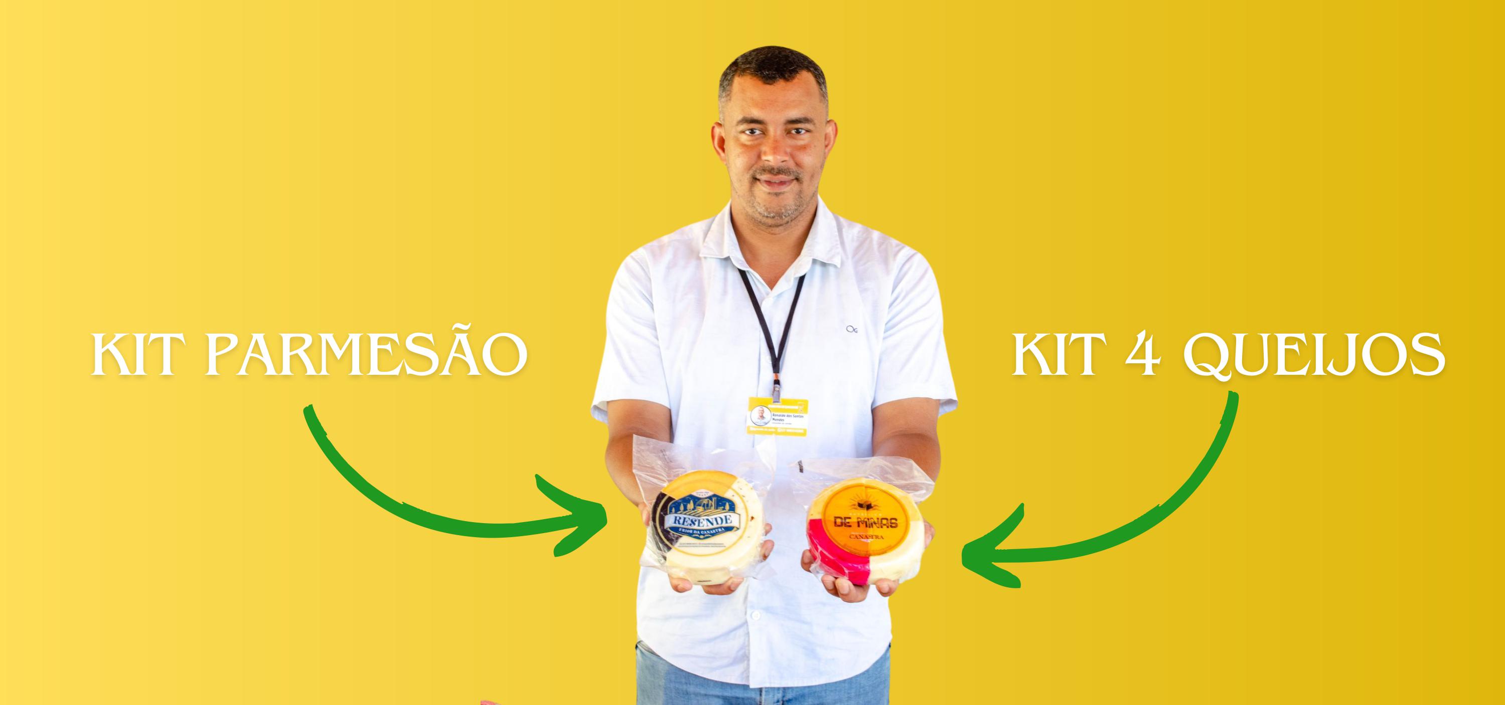 banner ronaldo segurando queijo branco